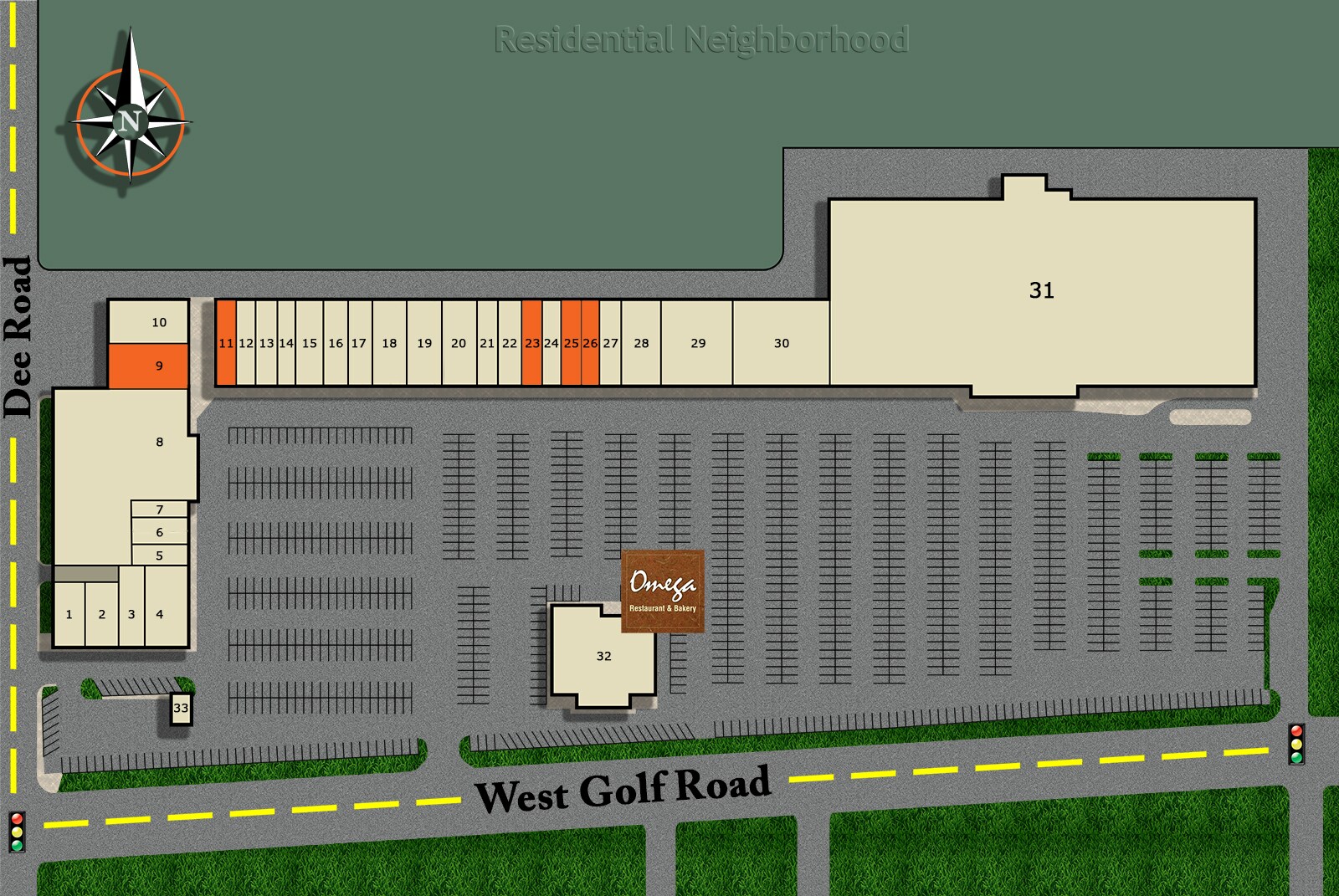 9000-9196 W Golf Rd, Niles, IL for lease Site Plan- Image 1 of 3