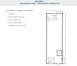 2501-2519 Gravel Dr, Fort Worth, TX for lease Floor Plan- Image 1 of 1