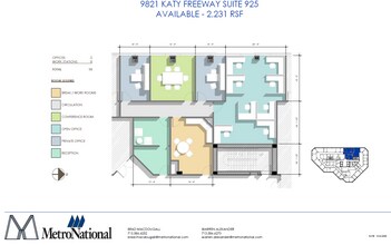 9821 Katy Fwy, Houston, TX for lease Floor Plan- Image 2 of 3