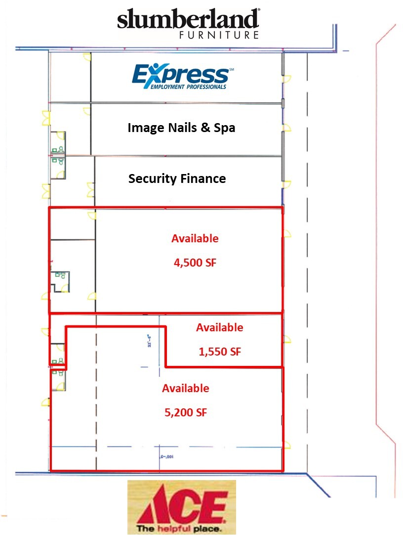 1110-1122 N Superior Ave, Tomah, WI for lease Floor Plan- Image 1 of 1