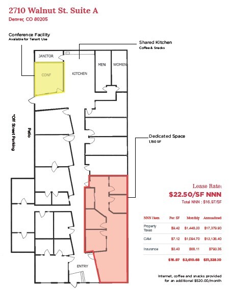 2710 Walnut St, Denver, CO for lease Floor Plan- Image 1 of 1