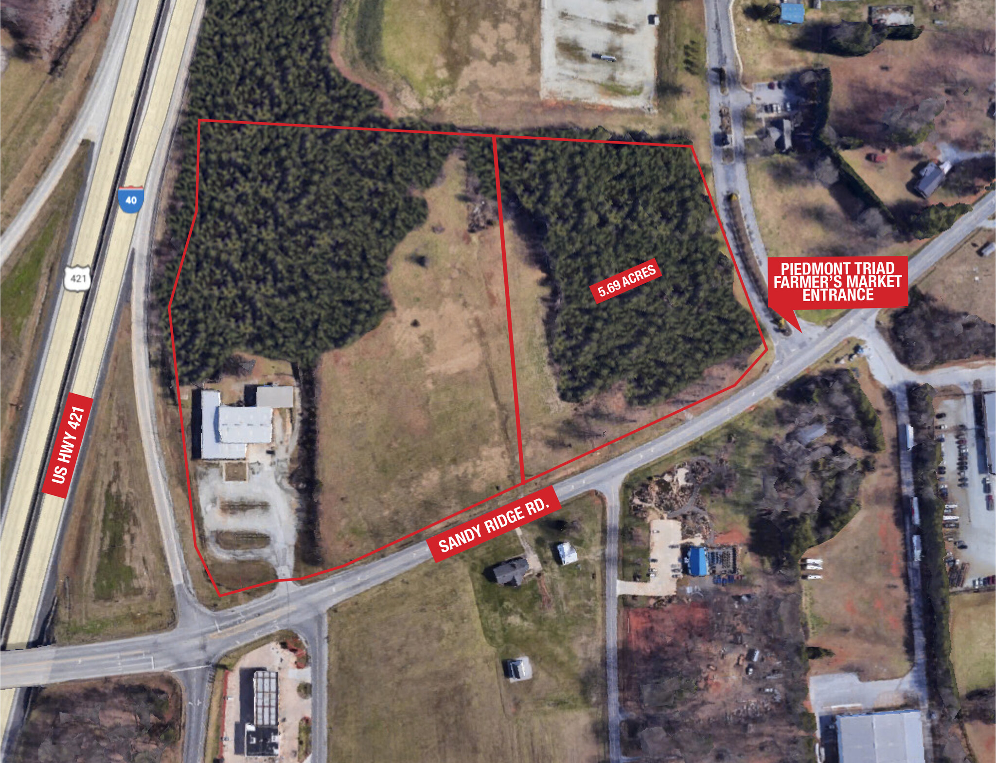 2918 Sandy Ridge Rd, Colfax, NC for sale Aerial- Image 1 of 5