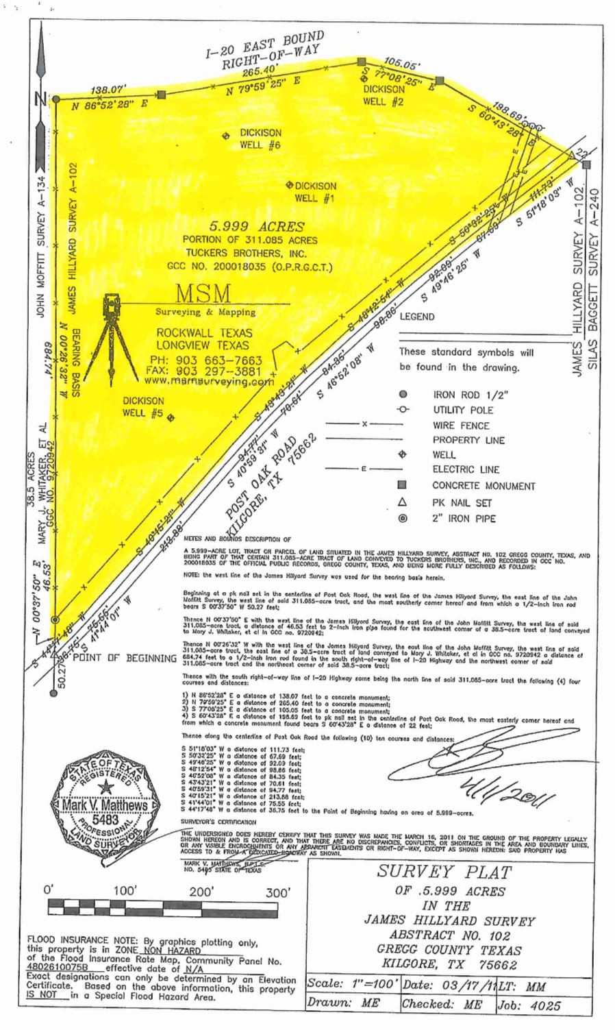 6 Acres on Interstate 20, Kilgore, TX for sale Site Plan- Image 1 of 3
