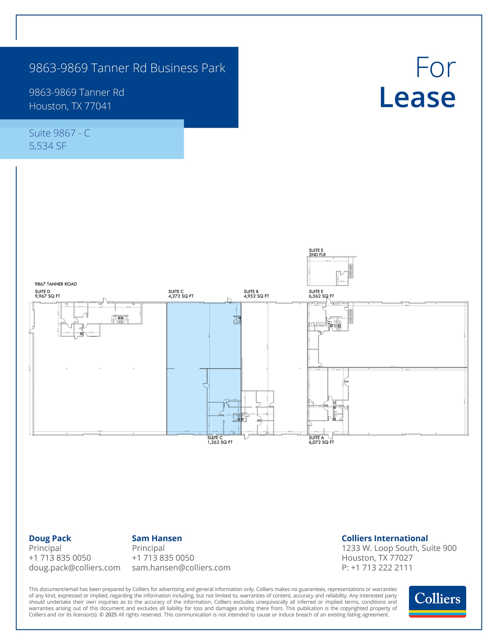 9863 Tanner Rd, Houston, TX for lease Floor Plan- Image 1 of 1