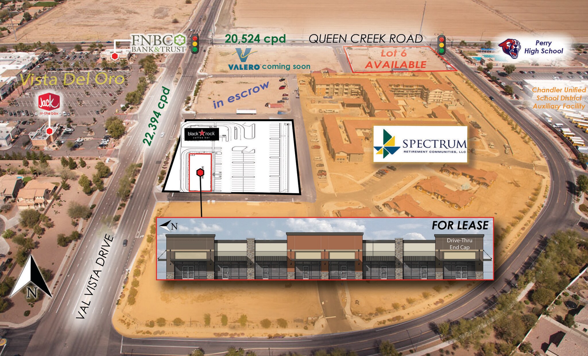 QUEEN CREEK Rd Val Vista Drive, Gilbert, AZ, 85298 Commercial Land For Lease