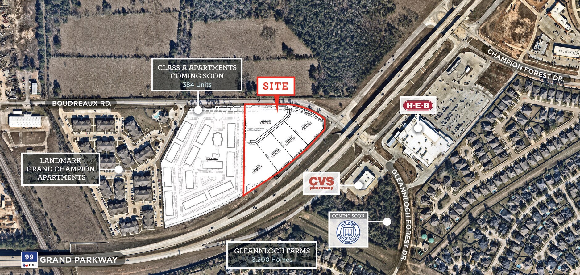 Grand Pkwy Boudreaux Road, Tomball, TX, 77375 Commercial Land For