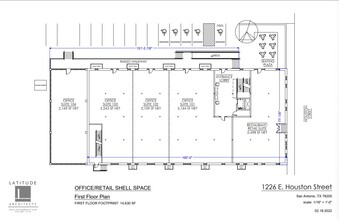 1226 E Houston St, San Antonio, TX for lease Floor Plan- Image 1 of 1