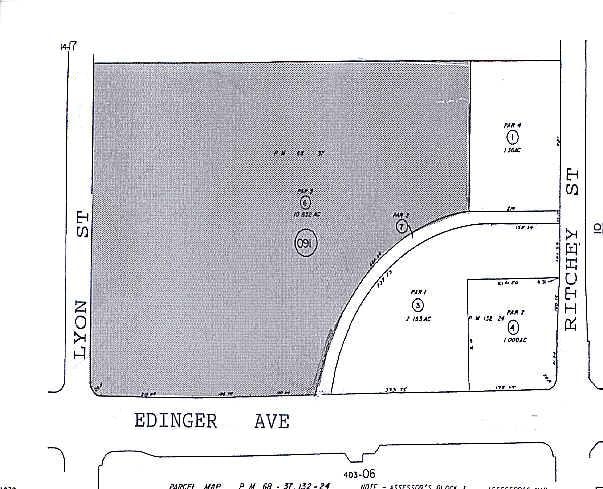 1701 E Edinger Ave, Santa Ana, CA for lease - Plat Map - Image 3 of 10