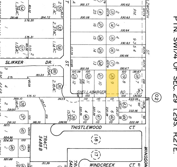 9352-9356 Shellabarger Rd, Bakersfield, CA for lease - Plat Map - Image 2 of 3