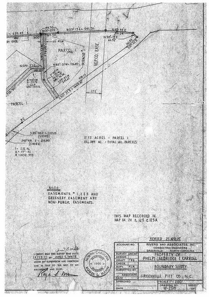 0 Old Pactolus Rd, Greenville, NC for sale - Plat Map - Image 2 of 2