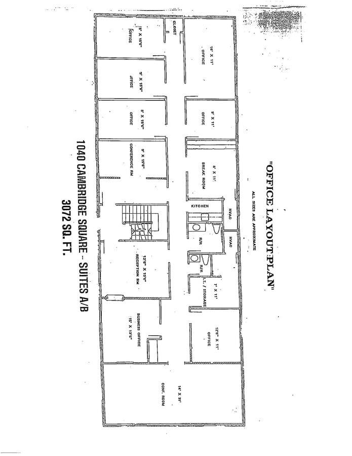 1040 Cambridge Sq, Alpharetta, GA 30009 - Unit A-B -  - Floor Plan - Image 1 of 4
