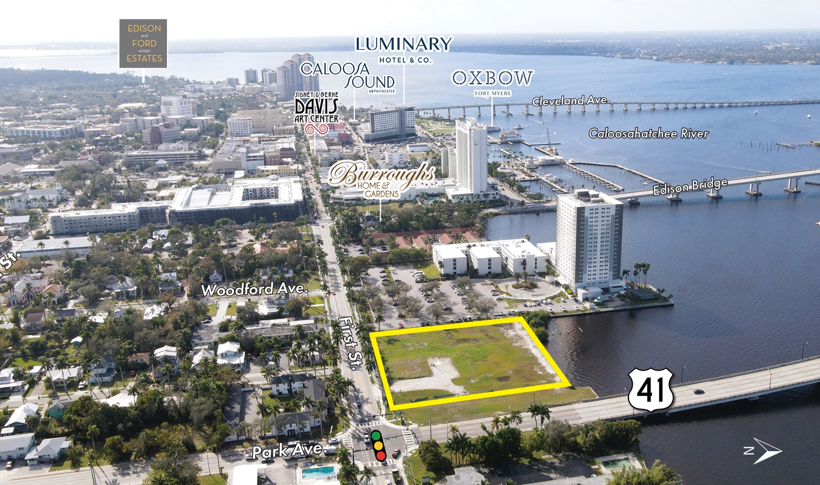 2543 First St, Fort Myers, FL for sale Aerial- Image 1 of 12
