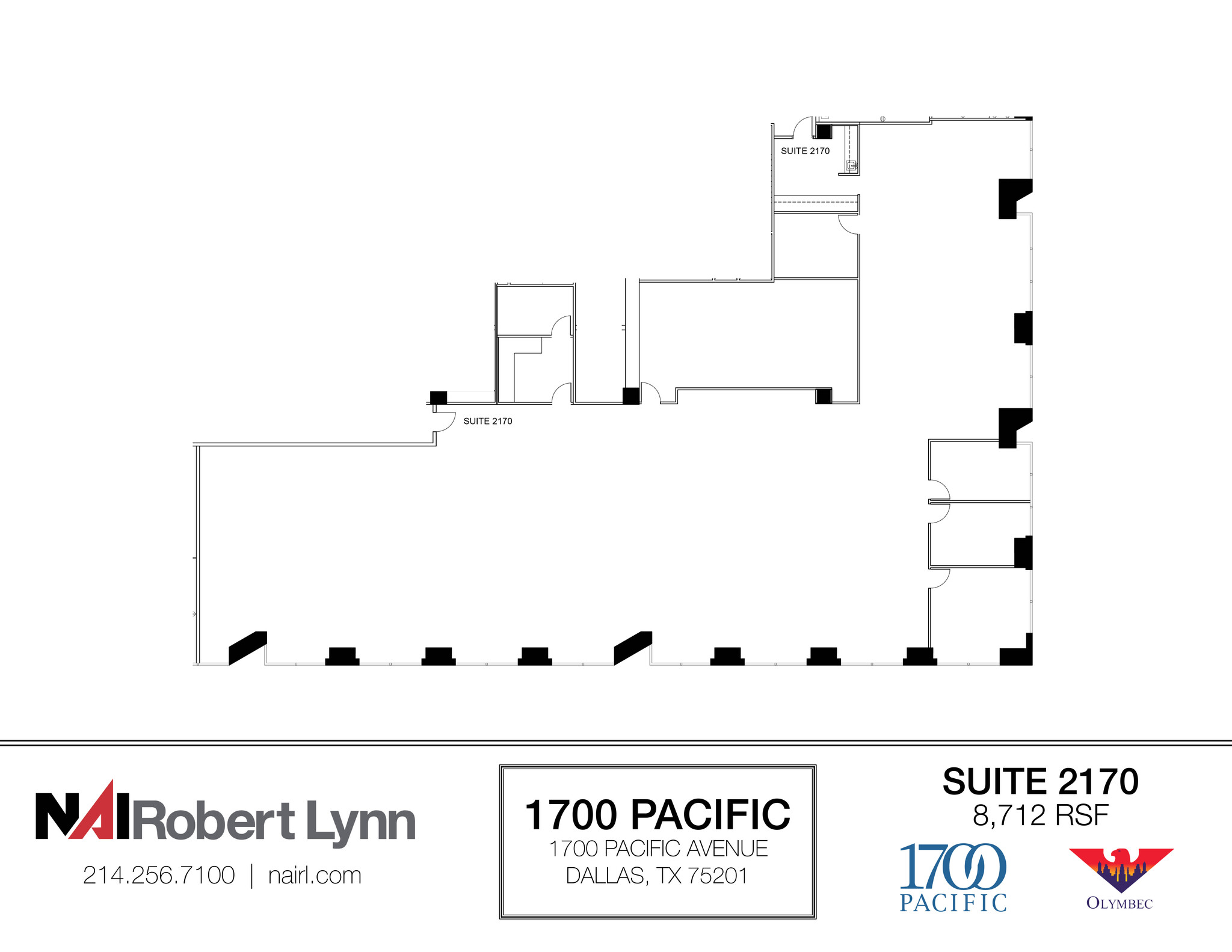 1700 Pacific Ave, Dallas, TX for lease Floor Plan- Image 1 of 2