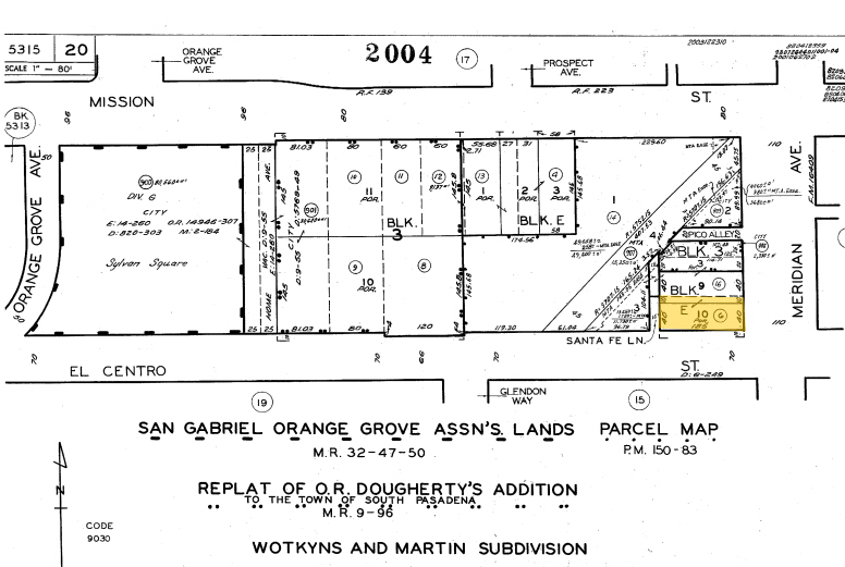 921 Meridian Ave, South Pasadena, CA for lease - Plat Map - Image 2 of 2