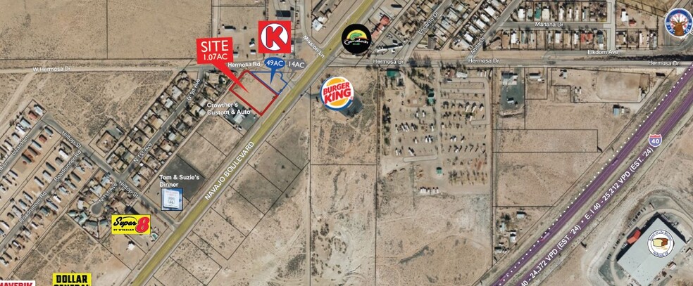 NAVAJO BLVD. NORTH OF I-40, Holbrook, AZ for sale - Aerial - Image 2 of 3