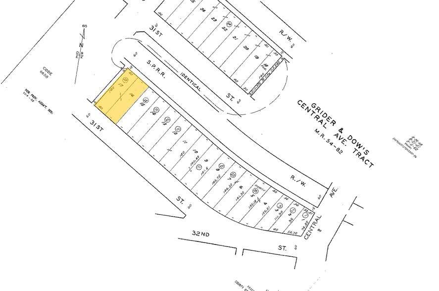 937-939 E 31st St, Los Angeles, CA for sale - Plat Map - Image 2 of 7