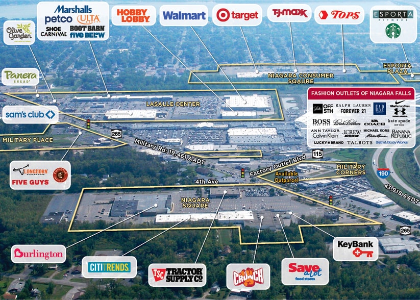 2409-2429 Military Rd, Niagara Falls, NY for lease - Aerial - Image 3 of 7