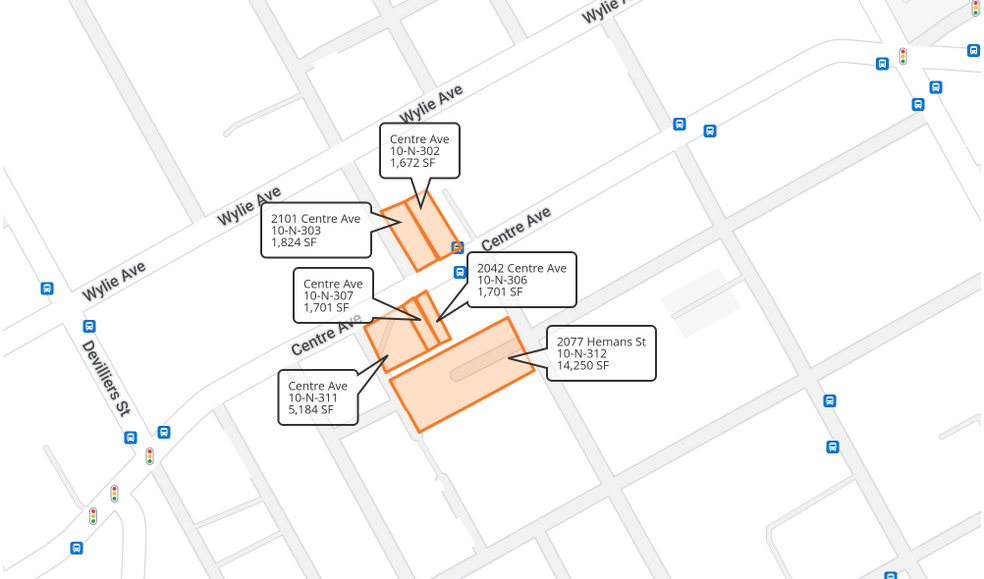 2101 Centre Ave, Pittsburgh, PA for sale - Plat Map - Image 1 of 1