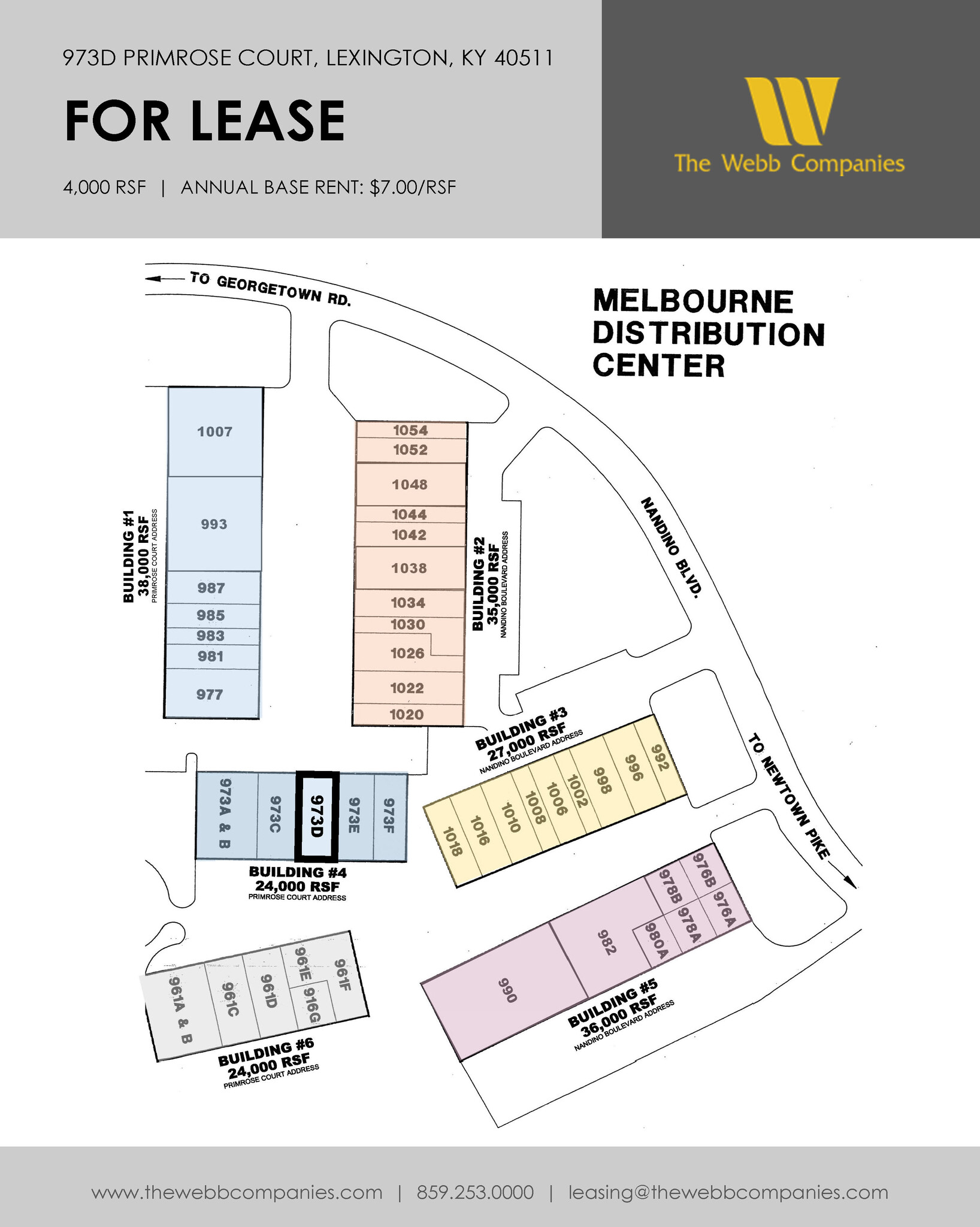 973 Primrose Ct, Lexington, KY for lease Site Plan- Image 1 of 1