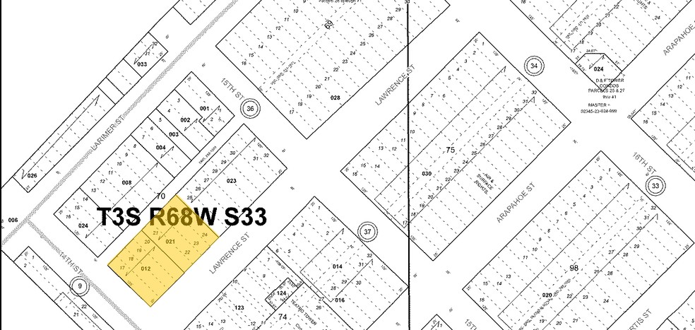 1401 Lawrence St, Denver, CO for lease - Plat Map - Image 2 of 24