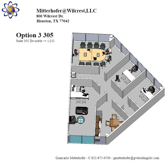 800 Wilcrest Dr, Houston, TX for lease Floor Plan- Image 1 of 1