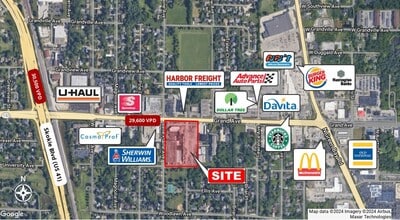 3545-3575 Grand Ave, Gurnee, IL - AERIAL map view