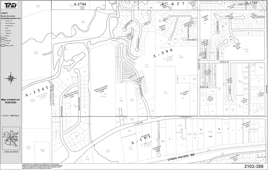 2800 W Division St, Arlington, TX for lease - Plat Map - Image 2 of 2