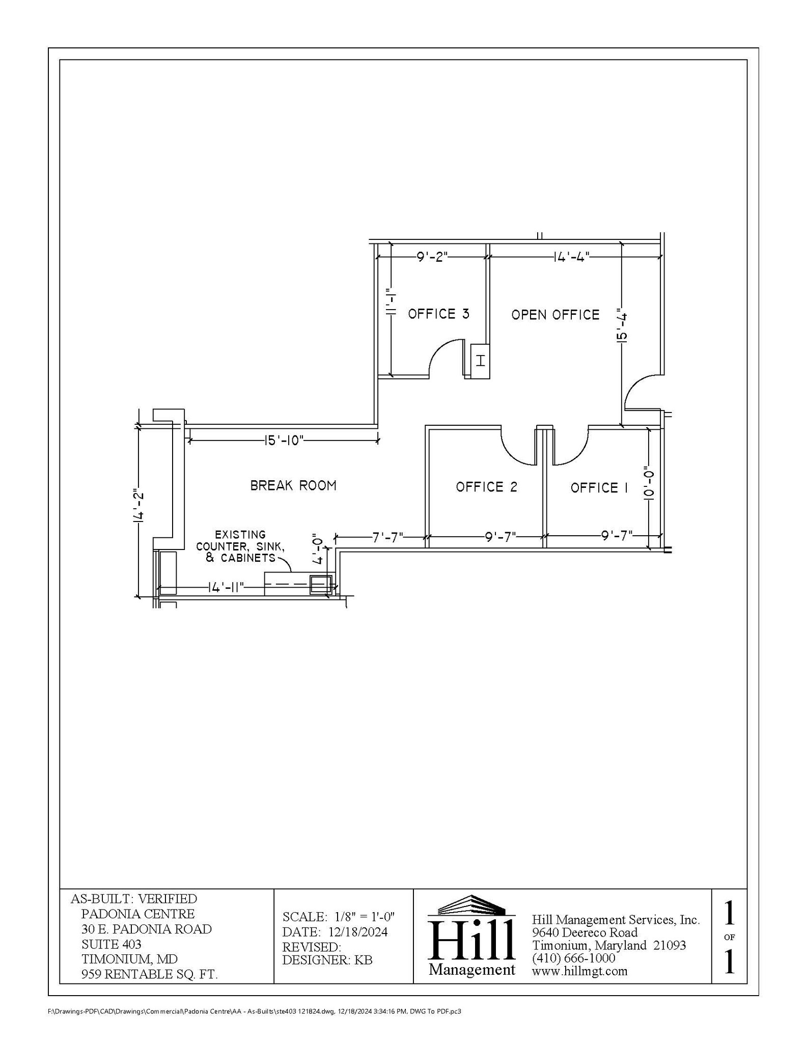 30 E Padonia Rd, Timonium, MD for lease Floor Plan- Image 1 of 1