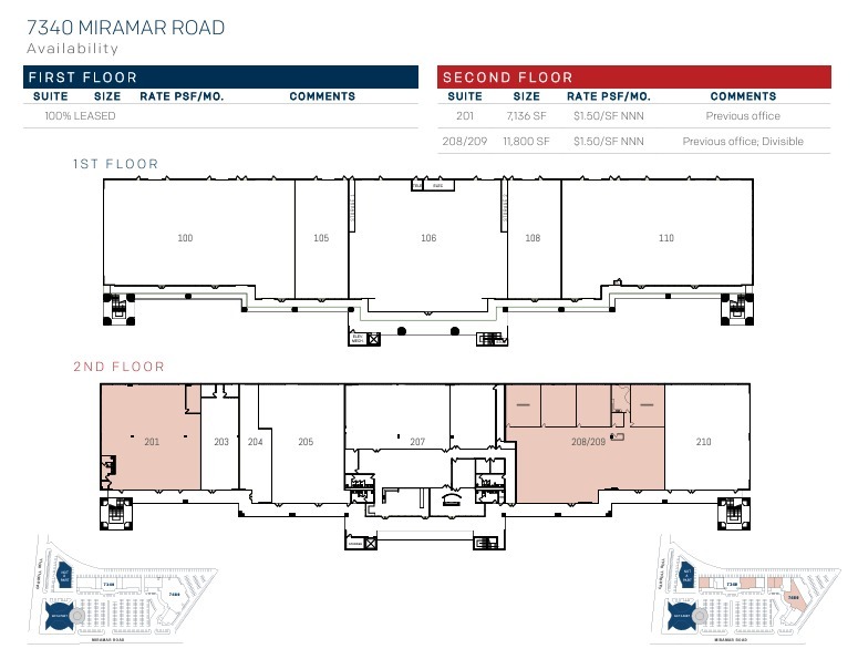 7310-7480 Miramar Rd, San Diego, CA for lease Floor Plan- Image 1 of 1