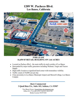 More details for 1209 W Pacheco Blvd, Los Banos, CA - Retail for Lease