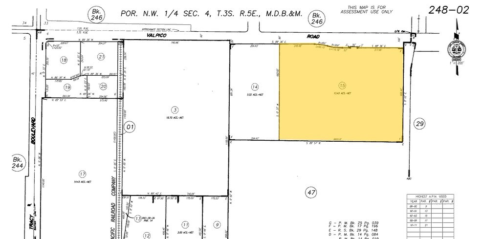 100 W Valpico Rd, Tracy, CA for sale - Plat Map - Image 1 of 1