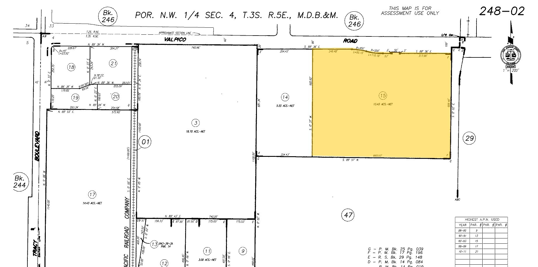 100 W Valpico Rd, Tracy, CA for sale Plat Map- Image 1 of 1