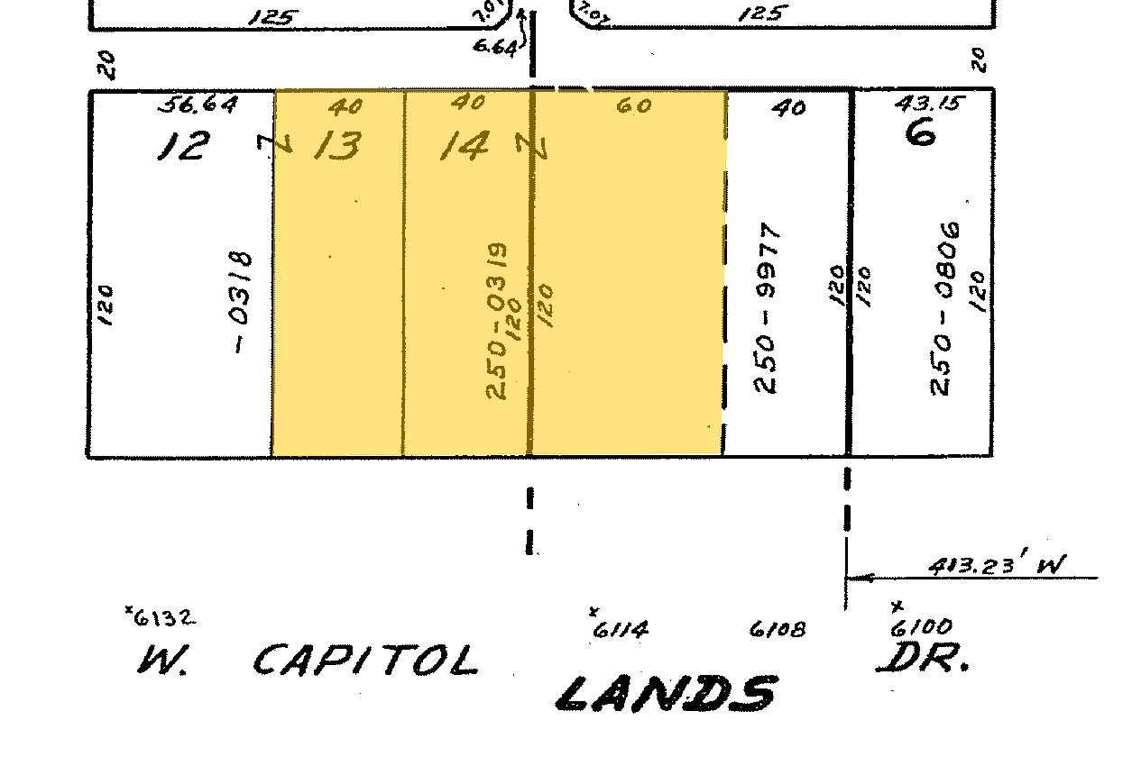 6114 W Capitol Dr, Milwaukee, WI for sale Plat Map- Image 1 of 1