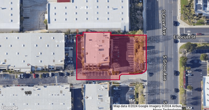 1600 S Grove Ave, Ontario, CA - aerial  map view