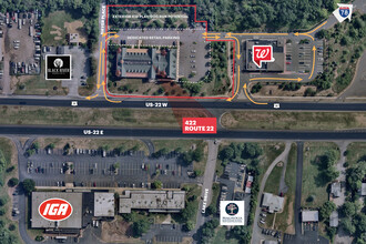 422 State Route 22, Whitehouse Station, NJ - aerial  map view