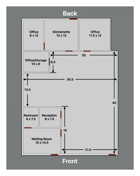 201 N Oak Ave, Cookeville, TN for lease - Floor Plan - Image 2 of 6