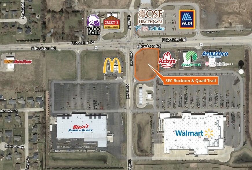 E Rockton Rd & Quail Trail, Roscoe, IL for lease - Aerial - Image 1 of 9