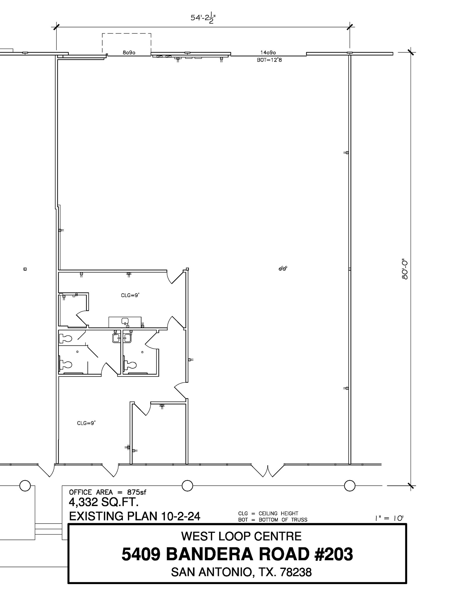 5407-5419 Bandera Rd, San Antonio, TX for lease Floor Plan- Image 1 of 1