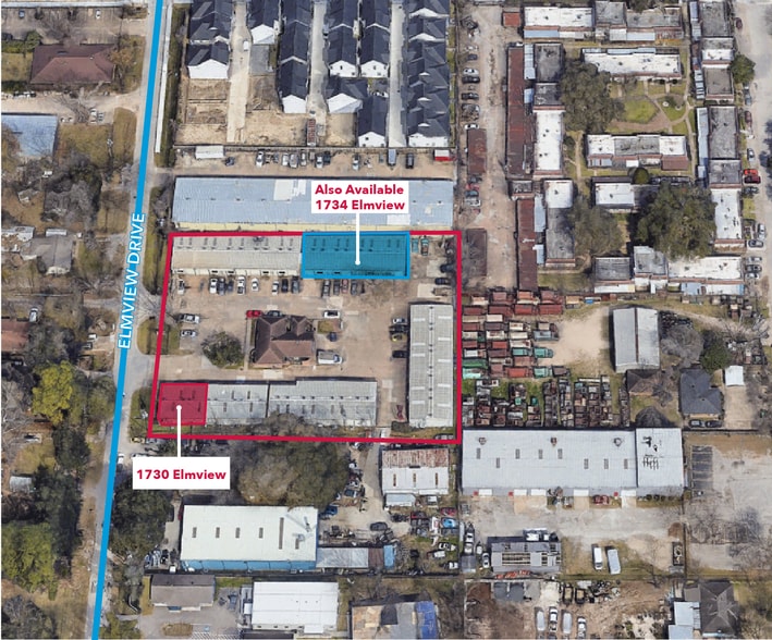 1730 Elmview Dr, Houston, TX for lease - Aerial - Image 2 of 9