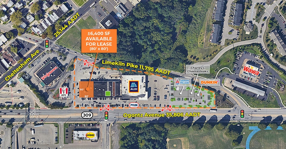 8100-8499 Limekiln Pike, Wyncote, PA for lease - Building Photo - Image 2 of 6