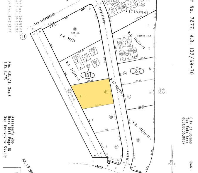 591 N 13th Ave, Upland, CA for lease - Plat Map - Image 2 of 2