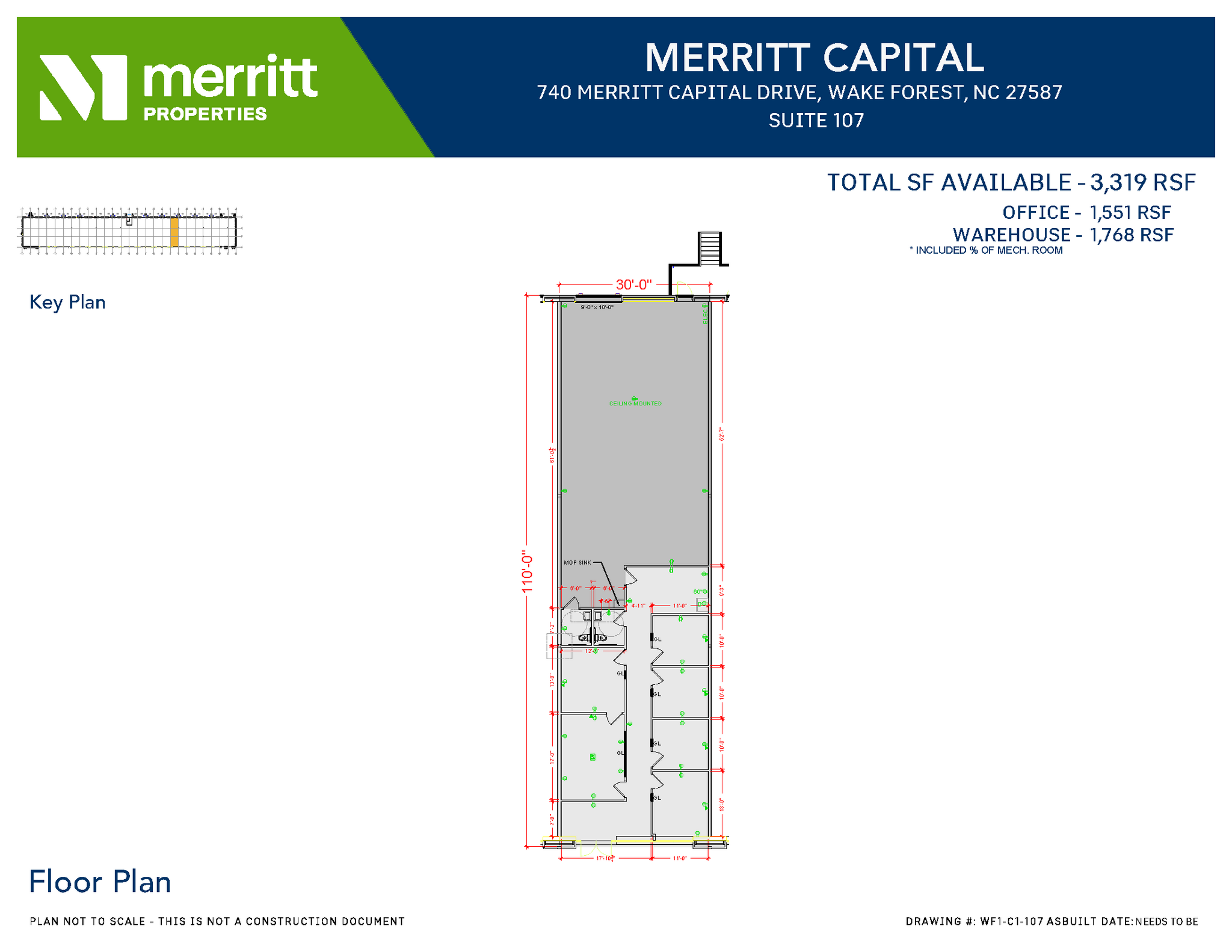 741 Merritt Capital Dr, Wake Forest, NC for lease Floor Plan- Image 1 of 1