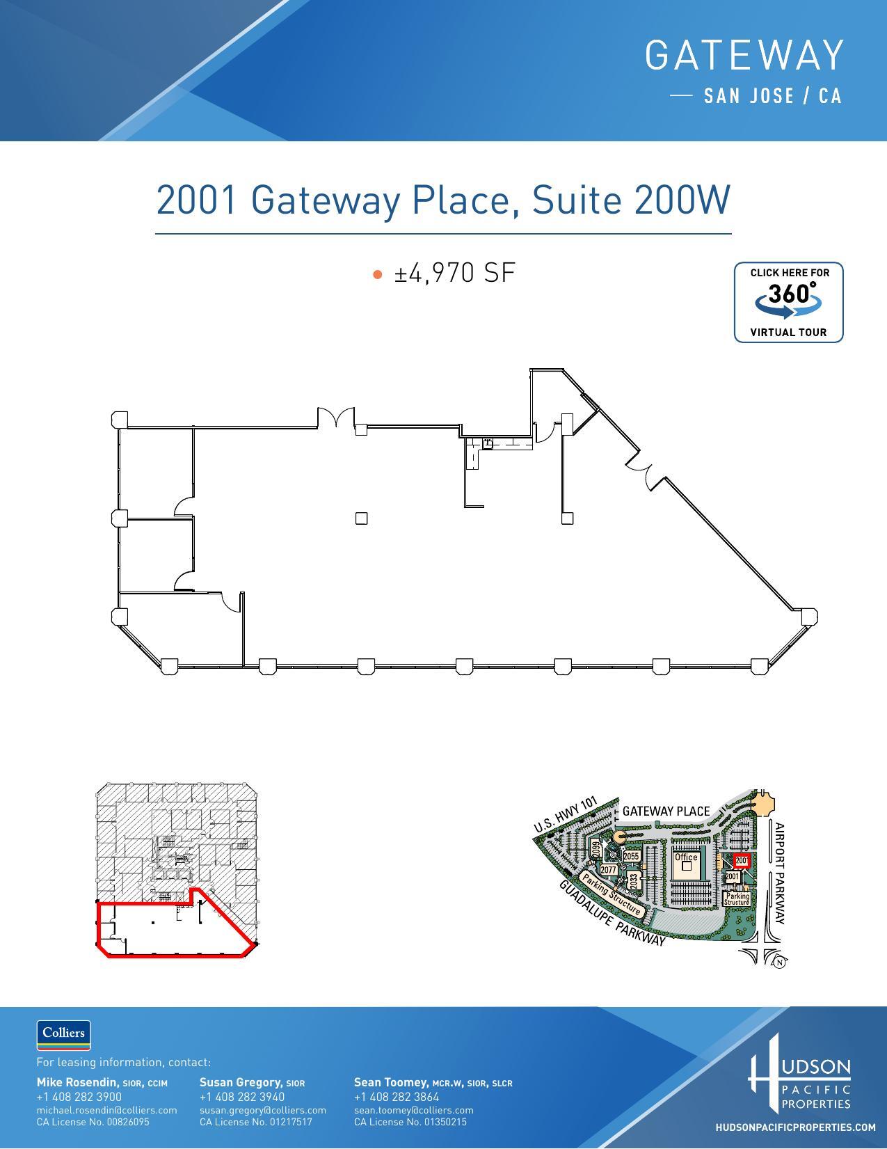 2033 Gateway Pl, San Jose, CA for lease Floor Plan- Image 1 of 1