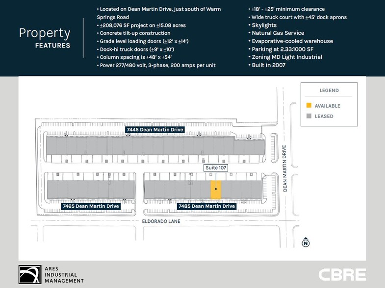 7485 Dean Martin Dr, Las Vegas, NV for lease - Site Plan - Image 2 of 5