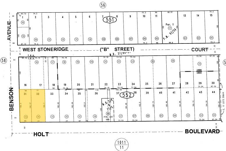 1542 W Holt Blvd, Ontario, CA for sale Plat Map- Image 1 of 1