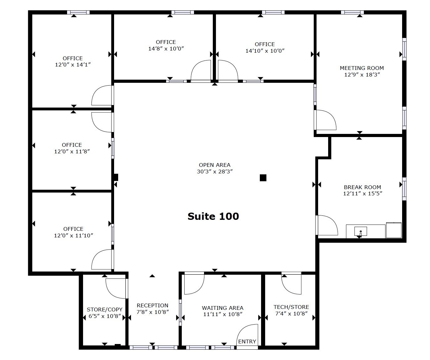 1750 E Main St, St Charles, IL for lease Floor Plan- Image 1 of 8