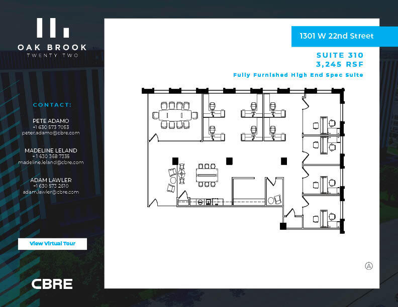 1301 W 22nd St, Oak Brook, IL for lease Floor Plan- Image 1 of 1