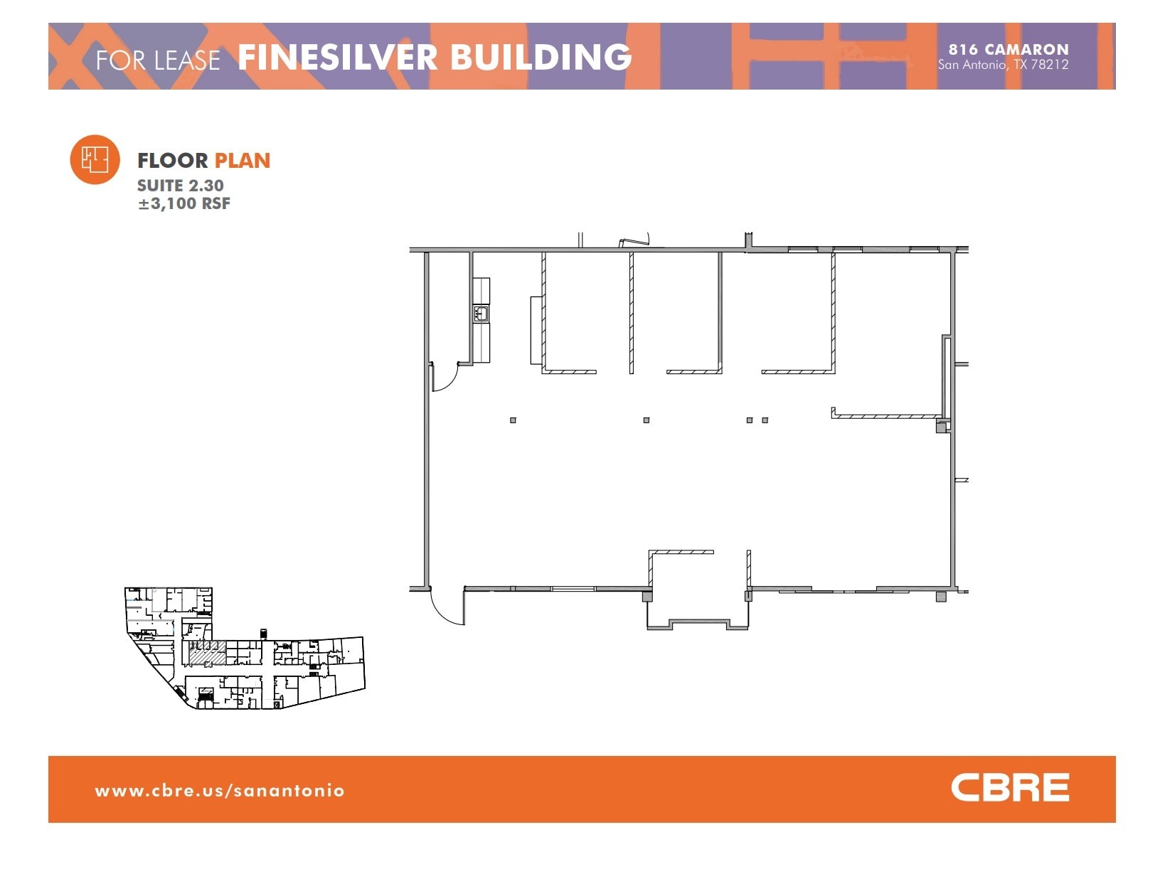 816 Camaron St, San Antonio, TX for lease Floor Plan- Image 1 of 1