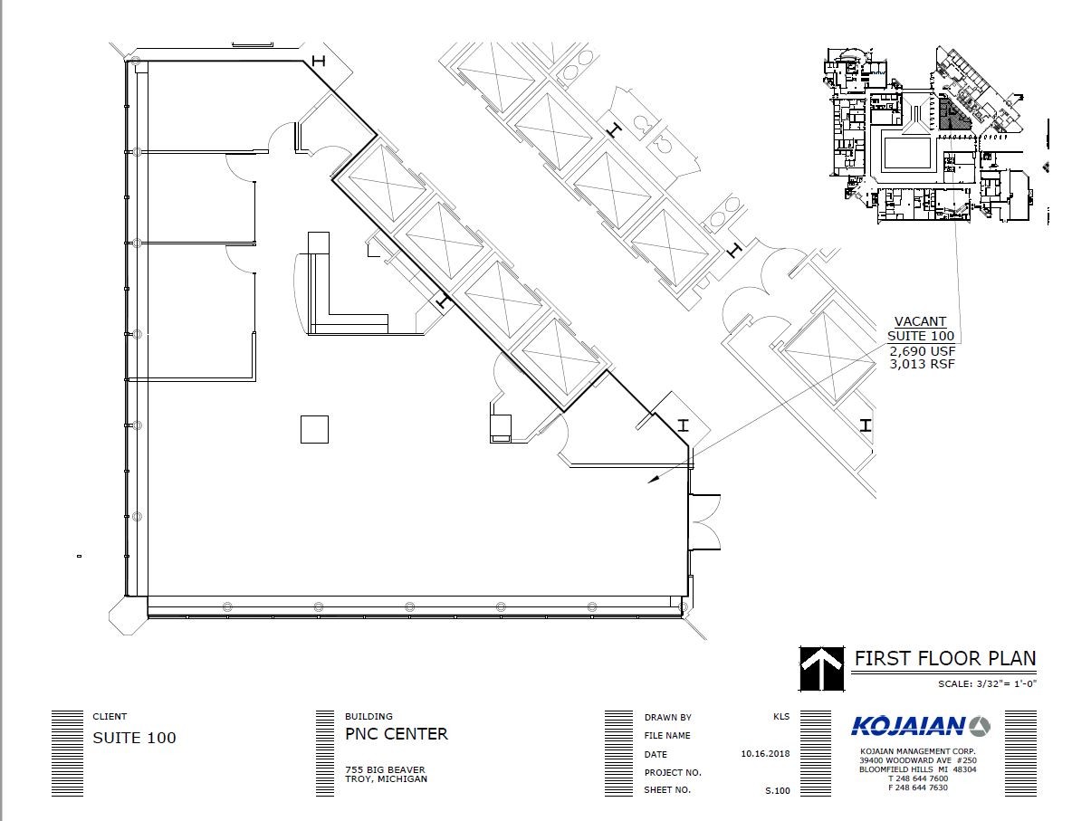 755 W Big Beaver Rd, Troy, MI for lease Floor Plan- Image 1 of 1