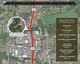 N College Ave, Fayetteville, AR - AERIAL  map view - Image1